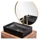 Умывальник (раковина) REA INGA BLACK MARBLE MATT накладной (REA-U8006)