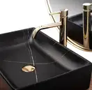 Умывальник (раковина) REA INGA BLACK MARBLE MATT накладной (REA-U8006)