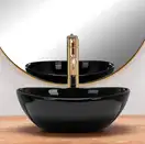 Умивальник (раковина) REA SOFIA MINI BLACK накладний чорний (REA-U8013)