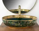 Умывальник (раковина) REA MARGOT GREEN GOLD накладной (REA-U8462)