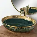 Умывальник (раковина) REA MARGOT GREEN GOLD накладной (REA-U8462)