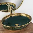 Умывальник (раковина) REA MARGOT GREEN GOLD накладной (REA-U8462)