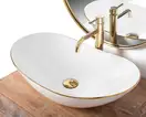 Умывальник (раковина) REA ROYAL GOLD EDGE накладной белый (REA-U8570)