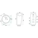 Умывальник (раковина) REA BLANKA MARBLE напольный (REA-U8704)