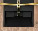 Умывальник (раковина) REA GOYA 50 BLACK MATТ накладной подвесной (REA-U8778)
