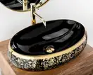 Умывальник (раковина) REA MERYL BLACK / GOLD накладной черный/золотой (REA-U8811)