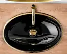 Умывальник (раковина) REA MERYL BLACK / GOLD накладной черный/золотой (REA-U8811)