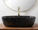 Умывальник (раковина) REA BELINDA BLACK MARBLE MAT накладной черный матовый (REA-U8908)