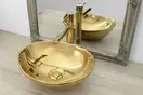 Rea Sofia Gold Умывальник накладной, золотой (REA-U9015)