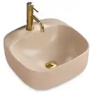 Умывальник (раковина) REA LUIZA 42 BEIGE MAT накладной бежевый матовый (REA-U9607)