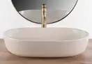 Умывальник (раковина) REA CLEO 61 BEIGE MATT бежевый накладной (REA-U9655)