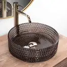 Умывальник (раковина) REA CRISTAL BLACK накладной (REA-U9671)