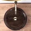 Умывальник (раковина) REA CRISTAL BLACK накладной (REA-U9671)