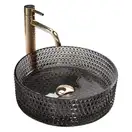 Умывальник (раковина) REA CRISTAL BLACK накладной (REA-U9671)
