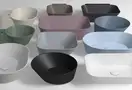Simas Wave 42 Умивальник накладний, чорний мат (WA03NM)