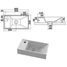 Snail Эстель L А100М Умывальник, белый матовый (153A100M)