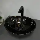 VBI Parma Marble Умивальник накладний, чорний (VBI-011004)
