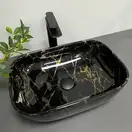 VBI RAVENNA MARBLE BLACK Умивальник накладний, чорний (VBI-011207)