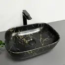VBI RAVENNA MARBLE BLACK MATT Умивальник накладний, чорний (VBI-011209)