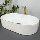 VBI Verona 60 Gold Edge Умивальник накладний, білий (VBI-011308)