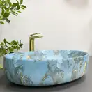 VBI UDINE MARBLE BLUE MATT Умивальник накладний (VBI-012103)
