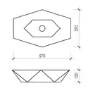 VBI Venezia S Marble Умывальник накладной, черный мат (VBI-012403)
