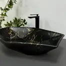 VBI Venezia Marble Раковина накладная, черный матовый (VBI-012406)
