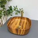 VBI AREZZO WOOD MATT Умивальник накладний, імітація дерева (VBI-013205)