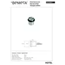 Oбмежувач для дверей 101218015 Hotel : на підлозі нерж мат Bemeta Чехія