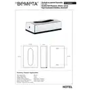 Тримач 101303001 Hotel : для серветок, пластик, хром Bemeta Чехія