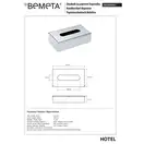 Вбудований тримач 102303021 Hotel для серветок, нерж.полір Bemeta Чехія