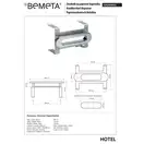 134203022 HOTEL:Вбудований тримач для серветок Bemeta Чехія (134203022)