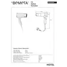 Фен 1400W 945433084 Hotel, білий Bemeta Чехія