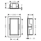 Настінна ніша із вбудованою рамою Hansgrohe XtraStoris Original 30 x 15 x 10 см, бетон (concretegrey)  56057380