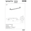 Поручень 301100302 Help : 300mm, нерж. сталь, мат Bemeta Чехія