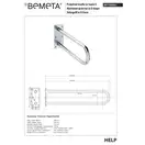 Поручень U-подібний 600mm, нерж.сталь,полір 301102051 HELP Bemeta Чехія
