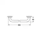 Поручень для ванны 600 мм Grohe Essentials, хром (40794001) фото 2 Aquada.com.ua