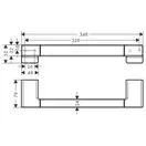 Поручень 348 мм Hansgrohe AddStoris, матовая бронза (41744140) фото 2 Aquada.com.ua