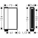 Ручний душ Axor ONE 2jet, stainless steel optic (45720800)
