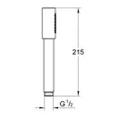 Лійка для душу Grohe Rainshower Aqua Stick (колір - холодний світанок), 3 види струменя  26465GL0
