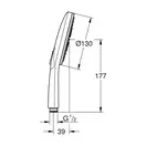 Ручний душ Grohe Rainshower Smartactive 130 на 3 режими, білий (26544ls0)