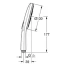 Ручний душ Grohe Rainshower Smartactive 130, хром/білий (26574LS0)