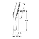 Ручний душ з 4 режимами Grohe Power &amp; Soul Cosmopolitan 130 (27664000)