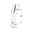 Лейка для душа Grohe New Tempesta (цвет - хром), 2 вида струи (276710001) фото 3 Aquada.com.ua
