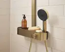 Лейка для душа Hansgrohe Pulsify Select EcoSmart (цвет - шлифованная бронза), 3 вида струи Relaxation 24111140