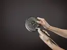 Лейка для душа Hansgrohe Raindance Select S PowderRain (цвет - шлифованный чёрный хром), 3 вида струи 26014340