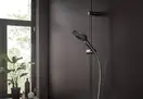 Лейка для душа Hansgrohe Raindance Select S PowderRain (цвет - шлифованный чёрный хром), 3 вида струи 26014340