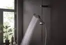 Лейка для душа Hansgrohe Raindance Select S PowderRain (цвет - шлифованный чёрный хром), 3 вида струи 26014340