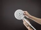 Лейка для душа Hansgrohe Raindance Select S PowderRain (цвет - белый матовый), 3 вида струи 26014700