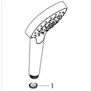 Ручний душ Hansgrohe MySelect E 110 1jet EcoSmart 7 л/хв, білий/хром (26675400)